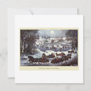 FLACHKARTE : VINTAGE WEIHNACHTEN : Central Park Karte