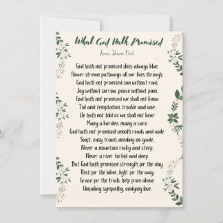 Flachkarte Was Gott versprochen hat Feiertagskarte