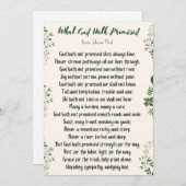 Flachkarte Was Gott versprochen hat Mitteilungskarte (Vorne/Hinten)