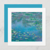 FLACHKARTE : "WASSERLILIEN" NACH MONET (Vorne/Hinten)