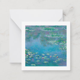 FLACHKARTE : "WASSERLILIEN" NACH MONET MITTEILUNGSKARTE