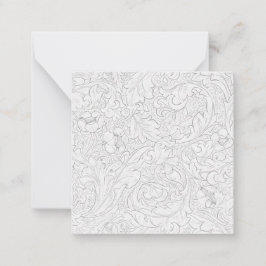 FLACHKARTE : WILLIAM MORRIS : FLORAL PATTERN MITTEILUNGSKARTE