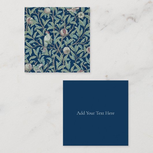 FLACHKARTE : WILLIAM MORRIS : POMEGRANATE MITTEILUNGSKARTE (Vorne/Hinten)