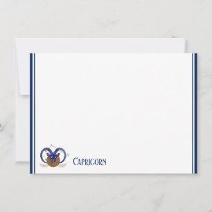Flachkarte Zodiac Capricorn Mitteilungskarte