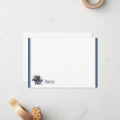 Flachkarte - Zodiac-Fische Mitteilungskarte (Vorderseite/Rückseite Beispiel)