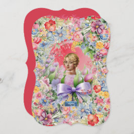 Flachkarten 10 Rot (Cameo Garden) RFPMDesign ©️ 20 Einladung