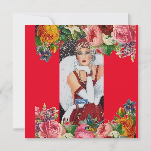 Flachkarten 10 Rote Karten (Snow Bird) RFPMDesign (Vorderseite)