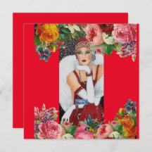 Flachkarten 10 Rote Karten (Snow Bird) RFPMDesign 