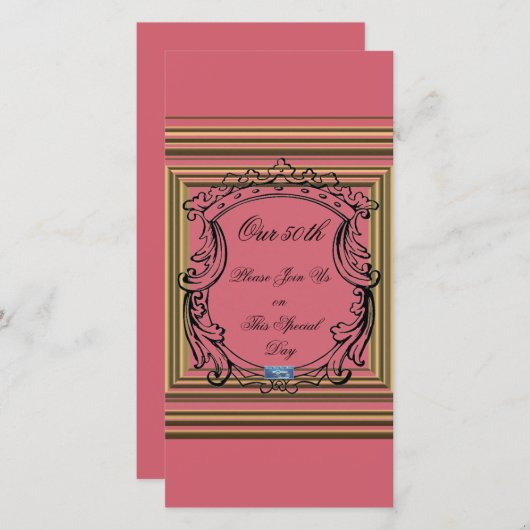 Flachkarten 16P.Pink(GoldenFrames)RFPMDesign ©️ 20 (Vorne/Hinten)