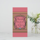 Flachkarten 16P.Pink(GoldenFrames)RFPMDesign ©️ 20 (Stehend Vorderseite)