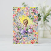 Flachkarten 1B-Gelb(CameoGarden)RFPMDesign ©️ 2024 Einladung (Stehend Vorderseite)