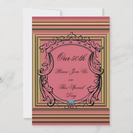 Flachkarten 2P.Pink(GoldenFrames)RFPMDesign ©️ 202 (Vorderseite)