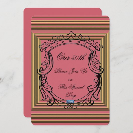 Flachkarten 3 P.Pink(GoldenFrames)RFPMDesign ©️ 20 (Vorne/Hinten)