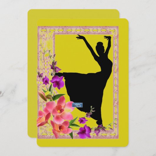 Flachkarten 5 Gelb(Frühlingstanz)RFPMDesign ©️ 202 (Vorne/Hinten)