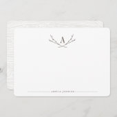 Flachkarten für das EleganForest Monogram Statione Mitteilungskarte (Vorne/Hinten)