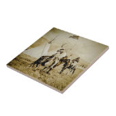 FlachkopfUreinwohner-Vintage gebürtiger Fliese (Seite)