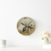 FlachkopfUreinwohner-Vintage gebürtiger Runde Wanduhr (Zuhause)