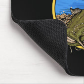 Flachkopfwels-Angeln  Mousepad (Ecke)