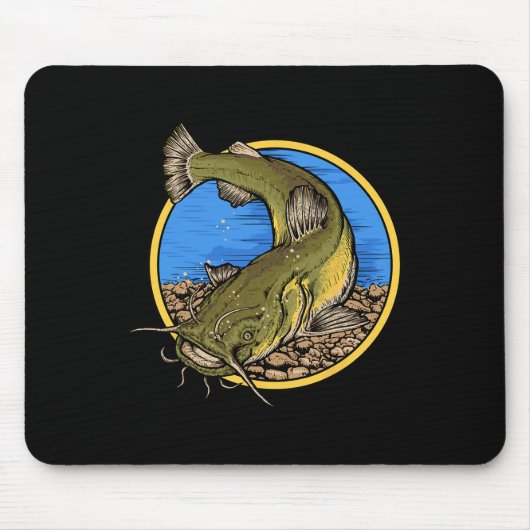 Flachkopfwels-Angeln  Mousepad (Vorne)