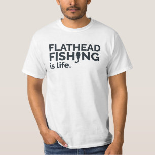 Flachkopfwels-Fischen-Shirt T-Shirt