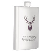 Flachmann mit Hirsch "Leitspruch" / Hip flask deer (Rechts)