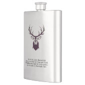 Flachmann mit Hirsch "Leitspruch" / Hip flask deer (Links)