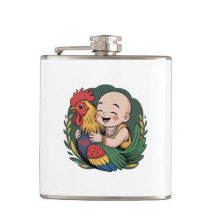 Flachmann mit Vinylhülle   Chloe Baby hugs the Roo
