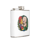 Flachmann mit Vinylhülle | Chloe Baby hugs the Roo (Rechts)