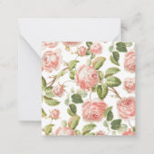 FLACHNOTENKARTE: VINTAGE ROSE MITTEILUNGSKARTE (Vorderseite)