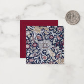 FLACHNOTENKARTE : WILLIAM MORRIS : TRENT MITTEILUNGSKARTE (Vorderseite/Rückseite Beispiel)