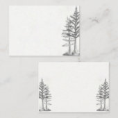Flachnotierkarte, Bäume Mitteilungskarte (Vorne/Hinten)