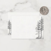 Flachnotierkarte, Bäume Mitteilungskarte (Vorderseite/Rückseite Beispiel)