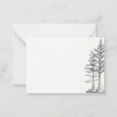 Flachnotierkarte, Bäume Mitteilungskarte (Vorderseite)