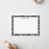 Flachnotiz-Karte Zebra Print Mitteilungskarte (Vorderseite/Rückseite Beispiel)