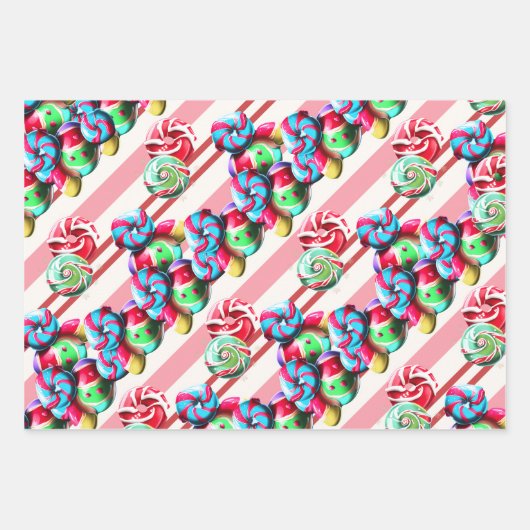 Flachpapier für Candyland Wrapping Geschenkpapier Set (Vorderseite)