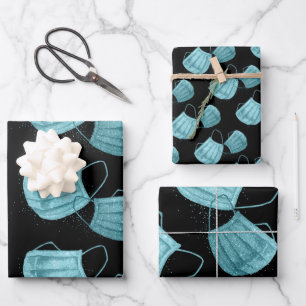 Flachpapier für die Massemaske, Set 3 Geschenkpapier Set