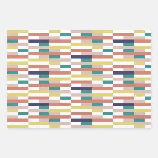 Flachpapier für mehrfarbiges Wrapping, Set 3 Geschenkpapier Set (Vorderseite 3)