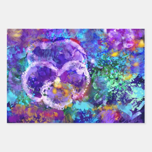 Flachpapier für Varieté-Wrapping-Papier Set 3 Geschenkpapier Set (Vorderseite 2)