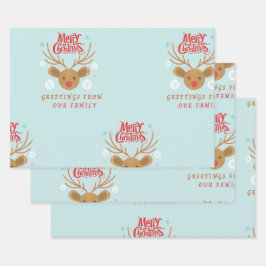 Flachpapier Set 3 Geschenkpapier Set