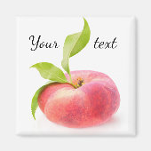 Flachpfirsich Magnet (Vorne)