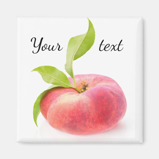 Flachpfirsich Magnet (Vorne)