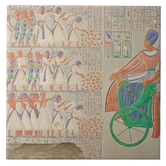 Flachrelief bei Medynet-Abou, Palast der Könige an Fliese (Vorderseite)