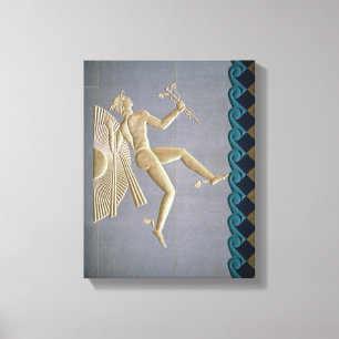Flachrelief, das Mercury darstellt Leinwanddruck