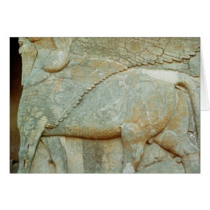 Flachrelief eines anthropomorphen Stiers