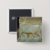 Flachrelief eines anthropomorphen Stiers Button (Vorne & Hinten)