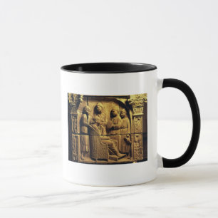 Flachrelief eines Friseurs, römisch Tasse