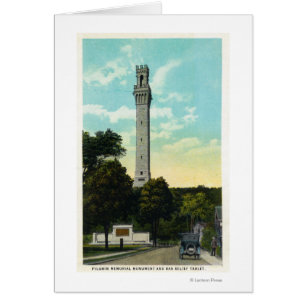 Flachrelief-Tablette-und Pilger-Denkmal-Ansicht