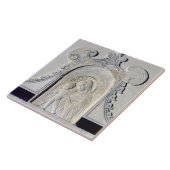 Flachrelief von Madonna und von Kind (Marmor) Fliese (Seite)