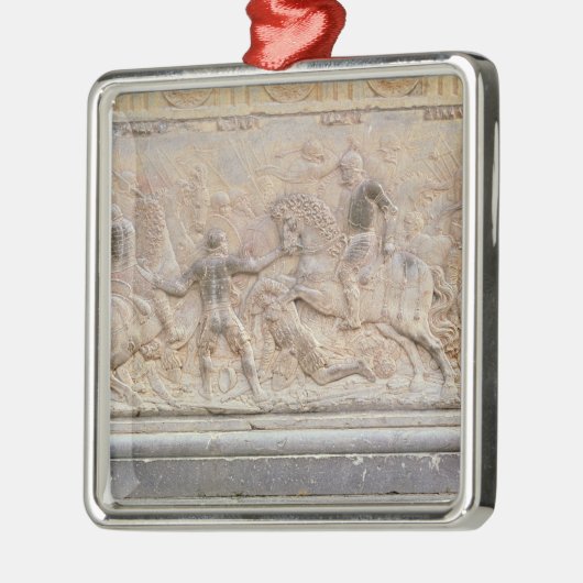 Flachreliefplatte Ornament Aus Metall (Links)