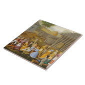 Flachs, der Biene, 1885 (Öl, schwingt auf dem Fliese (Seite)